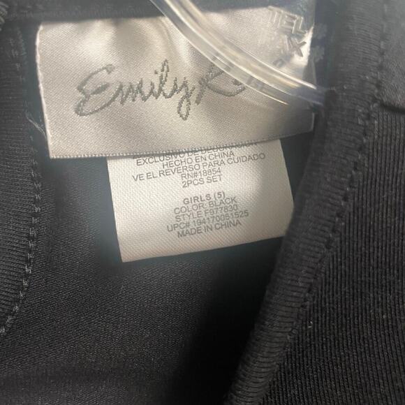 Emily Rose Halloween Size 5 Girls 2 Piece Set Two Ruffle Stripe Ghost - Picture 3 of 5